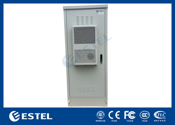 Double Wall Floor Mounted Outdoor Electrical Enclosures Cabinets With Air Conditioner And Fan 42U