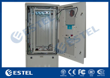 23U Removable Rear Panel Outdoor Battery Cabinet Compact Structure With Heat Exchanger