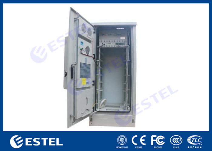 42u Air Conditioner Type Outdoor Telecom Cabinet Double Wall Heat Insulated Communication Enclosure