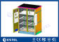 Two Bay Outdoor Base Station Cabinet High Strength Air Conditioner Cooling Anti Theft Design