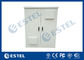 Anticorrosive Aluminum Two Bay Outdoor Telecom Cabinet 19 Inch Rack Enclosures