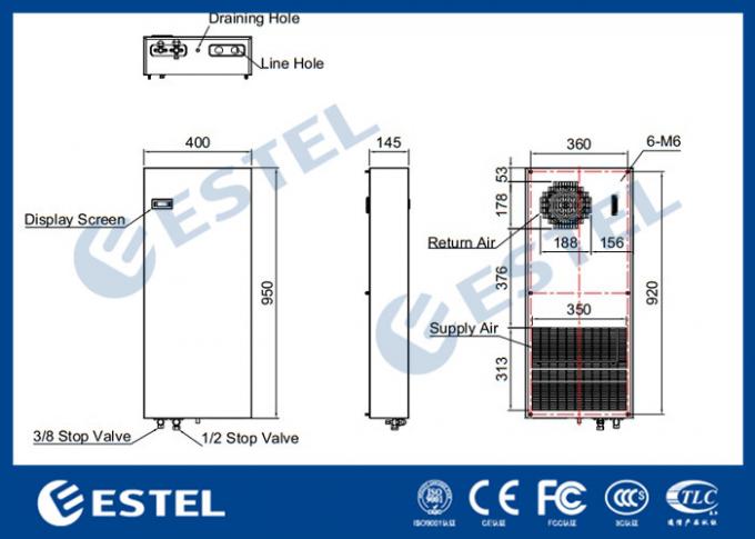 Split Type Control Cabinet Air Conditioner Rack Mounted 2500W Cooling ...