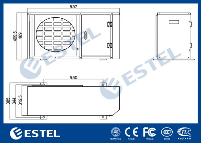 Split Type Control Cabinet Air Conditioner Rack Mounted 2500W Cooling ...
