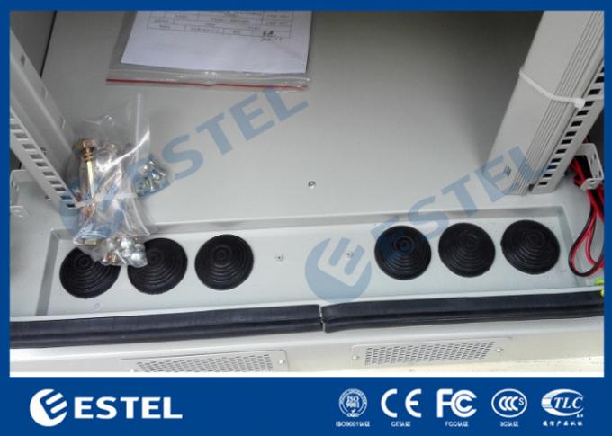 IP55 Triple Bay Outdoor Telecom Enclosure Three Front Doors Fans ...
