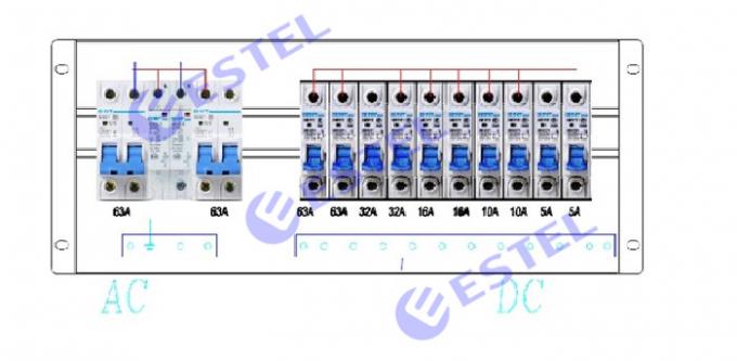 Dc Rack Setup AC / DC Rack Mount Electrical Distribution Unit Cutomized With Flexible ...