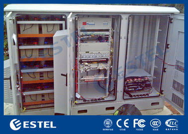 Multi Compartment BTS Outdoor Cabinet , Telecom Equipment Cabinet DDTE025