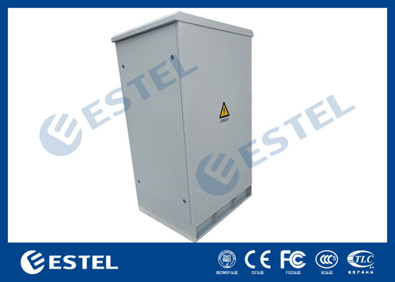 30U Customized Telecommunication Rack Outdoor Cabinet Single Bay Galvanized Steel Material