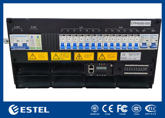 300A Sub-Rack Power Supply System With Power Distribution And Battery Monitory Fuction