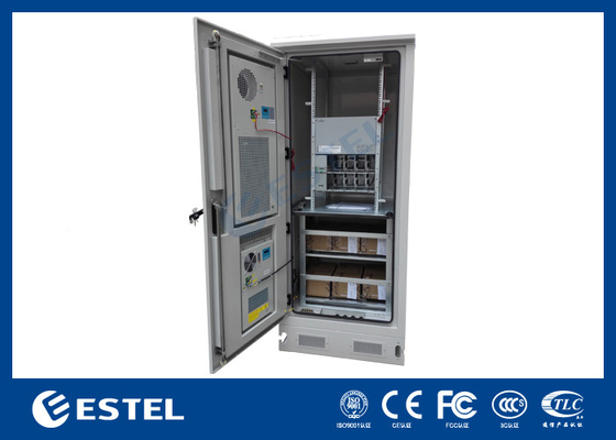 Galvanized Steel Waterproof Outdoor Power Cabinet With Battery Rectifier / Equipment Compartment