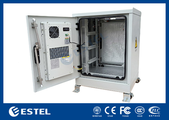 14U IP55 Steel Outdoor Telecom Cabinet Temperature Control Insulated