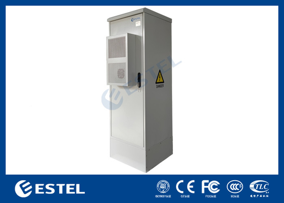 Single Wall 1.2mm Outdoor Telecom Cabinet With AC And FSU One Front Door