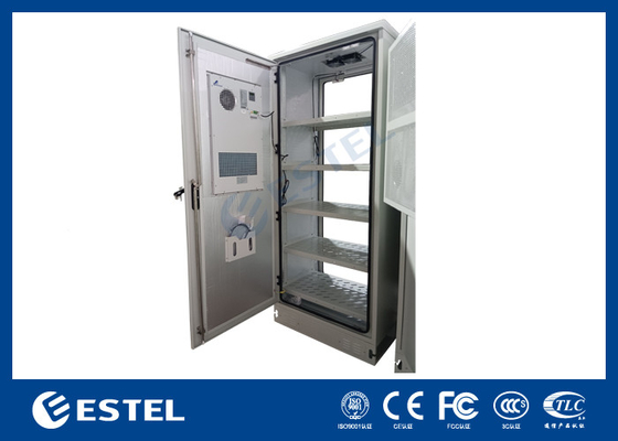 ET9070220-42U IP55 Outdoor Telecom Cabinet With AC Air Conditioner Galvanized Steel Structure