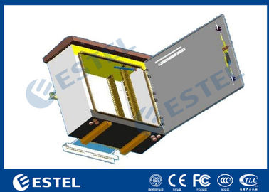 Single Layer Pole Mount Enclosure , SPCC Galvanized Steel Outdoor Electronics Cabinet
