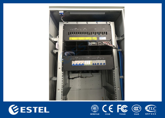 Telecom Power Cabinet and 32U Outdoor Battery Cabinet with Power Distribution Panel and Battery Anti-theft Protection