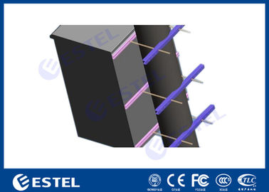 Anti Corrosion Powder Coating Pole Mount Cabinet With 19 Inch Rack Battery Shelf