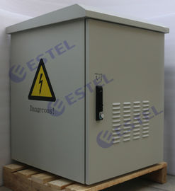 15U Waterproof Outdoor Wall Mount Cabinet Enclosure Custom Metal With 2 Fan Cooling