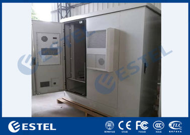 Three Bay Sandwich Steel Base Station Cabinet Outdoor IP65 With Heat Insulation Material