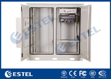 Two Compartments IP65 3 Bays Outdoor Equipment Cabinet