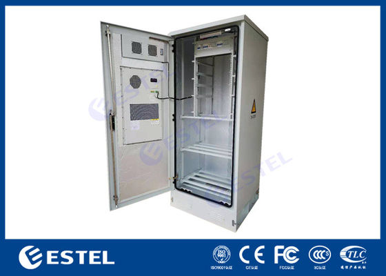 Integrated Steel Powder Coating Outdoor Telecom Cabinets With Air Conditioner Cooling