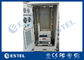 Metal Outdoor Telecom Cabinet , Network Enclosure Cabinet With Heat Exchanger / PDU