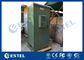 19 Inch Double Wall Green Outdoor Telecom Cabinet For Wireless Communication Base Station
