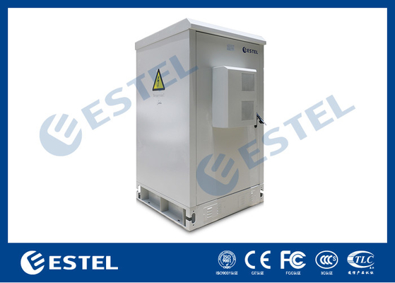 19 inch Galvanized Steel Outdoor Base Station Cabinet Outdoor Telecom Cabinet With DC48V
