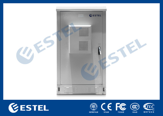 19 inch Galvanized Steel Outdoor Base Station Cabinet Outdoor Telecom Cabinet With DC48V