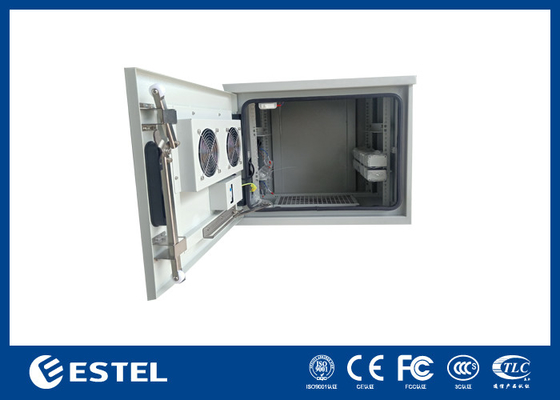 Fan Cooling Pole Mount Enclosure Telecom Outdoor Cabinet Assembled / Welded Stucture