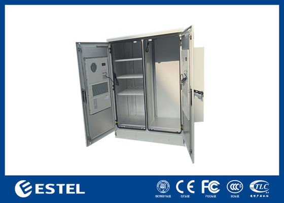 Outdoor Daul-cabinet 48U Telecom Cabinet with Power Distribution and Backup System
