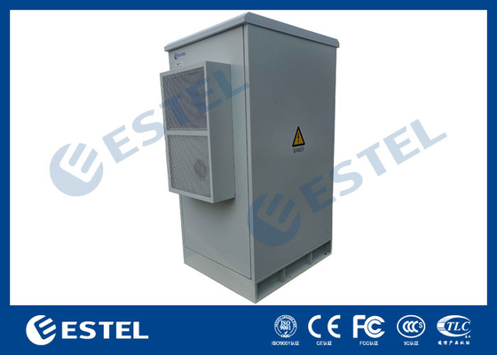 30U Customized Telecommunication Rack Outdoor Cabinet Single Bay Galvanized Steel Material