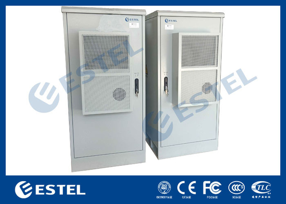 30U Customized Telecommunication Rack Outdoor Cabinet Single Bay Galvanized Steel Material