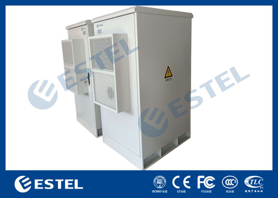 30U Customized Telecommunication Rack Outdoor Cabinet Single Bay Galvanized Steel Material