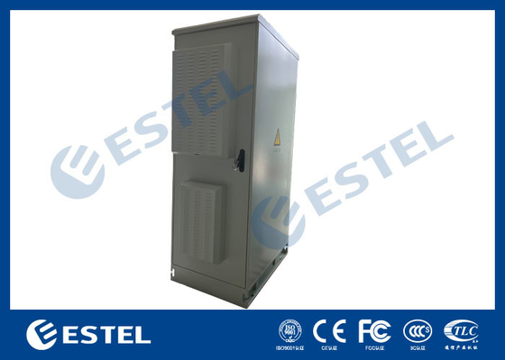 42U IP55 Anti Corrosion Outdoor Equipment Cabinet With Upper And Lower Compartment