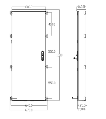 Anti Theft Three Point Lock Outdoor Wall Mount Cabinet Easy Installation Customized Enclosure