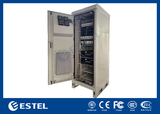 Integrated Outdoor Telecom Equipment Cabinets Floor Mounted With Rectifier Power System