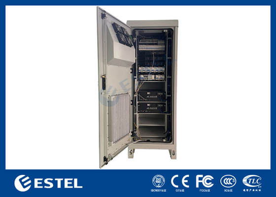 Integrated Outdoor Telecom Equipment Cabinets Floor Mounted With Rectifier Power System