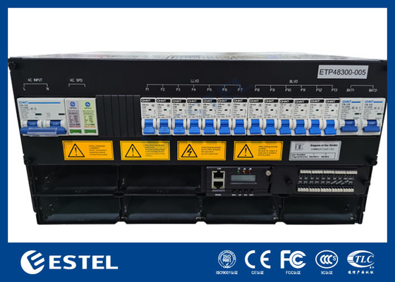 300A Sub-Rack Power Supply System With Power Distribution And Battery Monitory Fuction