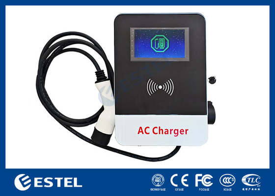 Outdoor Electric Car Charging Pile Floor Mounted Single-Gun 32A 22kw EV Charging Station