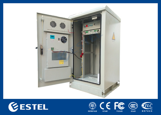 Integrated Outdoor Battery Cabinets 19 Inch Rack Telecom Cabinet With Power Distribution