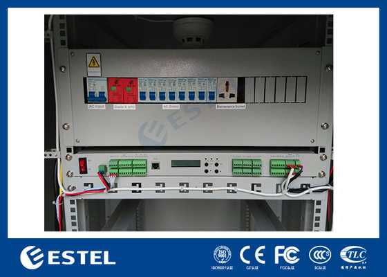 Integrated Outdoor Battery Cabinets 19 Inch Rack Telecom Cabinet With Power Distribution