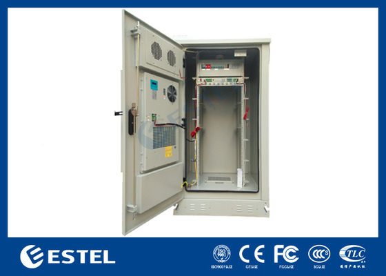 Integrated Outdoor Battery Cabinets 19 Inch Rack Telecom Cabinet With Power Distribution