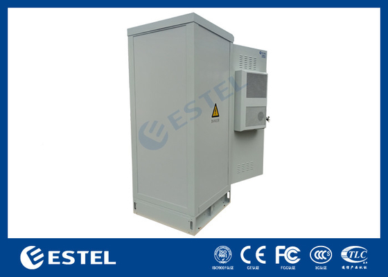 Double Wall Floor Mounted Outdoor Electrical Enclosures Cabinets With Air Conditioner And Fan 42U