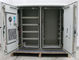 Two Compartment 24U Outdoor Wall Mounted Cabinet , Outdoor Telecom Enclosure With Heat Exchanger