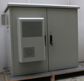 Two Compartment 24U Outdoor Wall Mounted Cabinet , Outdoor Telecom Enclosure With Heat Exchanger