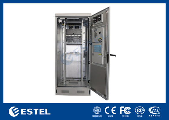 40U IP55 Galvanized Steel Intelligent Outdoor Cabinet With 1500W Air Conditioner
