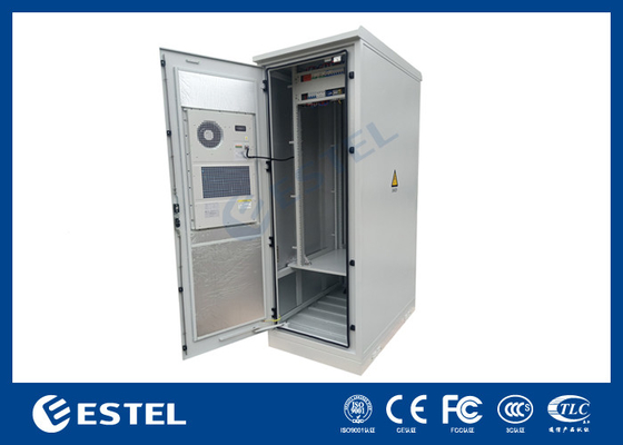 IP55 33U Outdoor Cabinet 1 Compartment With Battery Shelf And Power Distridution
