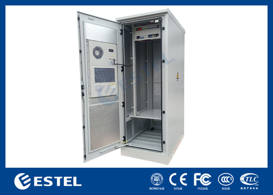IP55 33U Outdoor Cabinet 1 Compartment With Battery Shelf And Power Distridution
