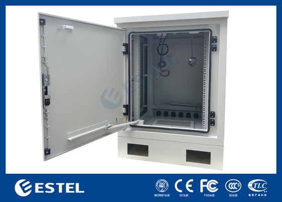 17U Outdoor Server Cabinet With 19inch Rack And DC48V Fan For Cooling
