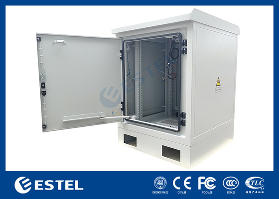 17U Outdoor Server Cabinet With 19inch Rack And DC48V Fan For Cooling