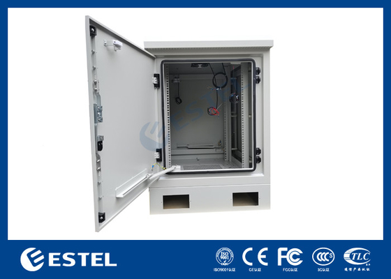 17U Outdoor Server Cabinet With 19inch Rack And DC48V Fan For Cooling